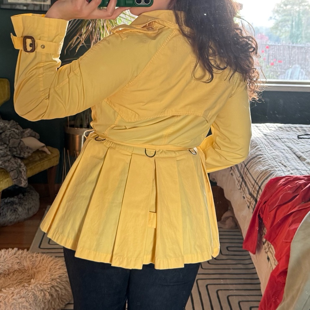 Ralph Lauren yellow rugby trench coat